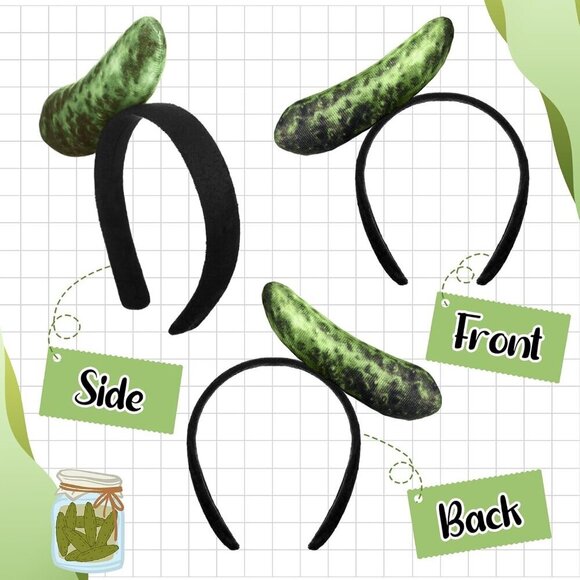 2 Pcs Funny Pickle Headbands Novelty Costume Accessories for Adults main image 4
